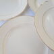 Set of 6 flat plates Villeroy and Boch ivory vintage gilding