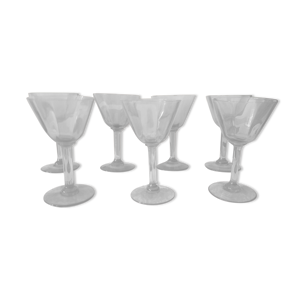 Lot de 7 verres à pied