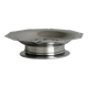 Coquillor butter dish in shiny silver metal