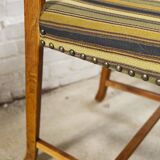 Set of four oak and wool dining room chairs by Henning Kjaernulf, 1960's