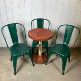 Set chairs and pedestal table Tolix