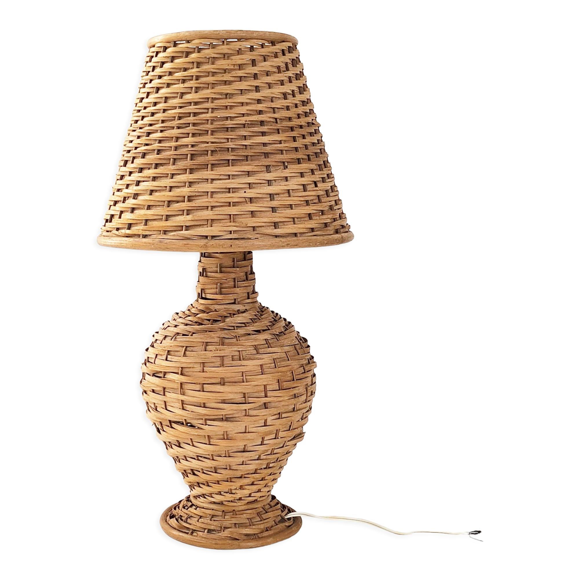 Vintage rattan lamp 1950