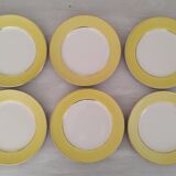 Flat Faience Plates Orchies Moulin des Loups Vintage