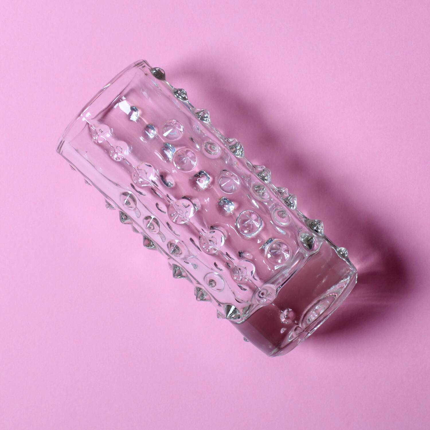 Mid-Century Spiky Glass Vase by Pavel Panek, Czech Republic / 1971
