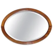 Antique Edwardian Bevelled Oval Wall Mirror, 1910s