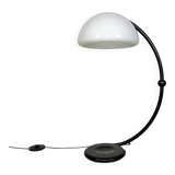 60s vintage black Serpente floor lamp by Elio Martinelli for Martinelli Luce