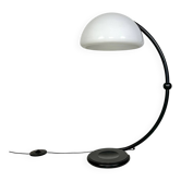 60s vintage black Serpente floor lamp by Elio Martinelli for Martinelli Luce
