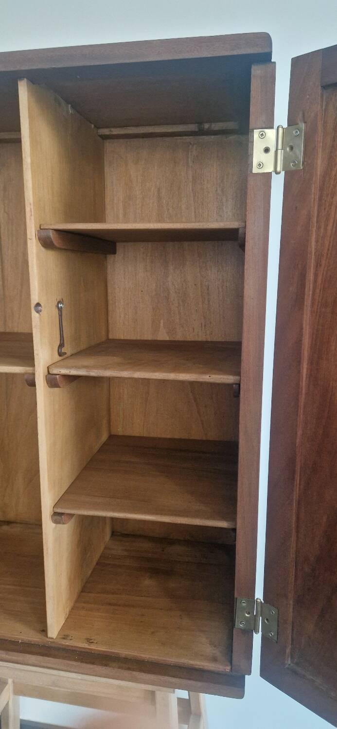 1950s handcrafted cabinet - Solid mahogany wood - Unique piece