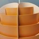Hanging lamp made of plastic slats by Lars Schiøler for Hoyrup Lighting Denmark 1976.