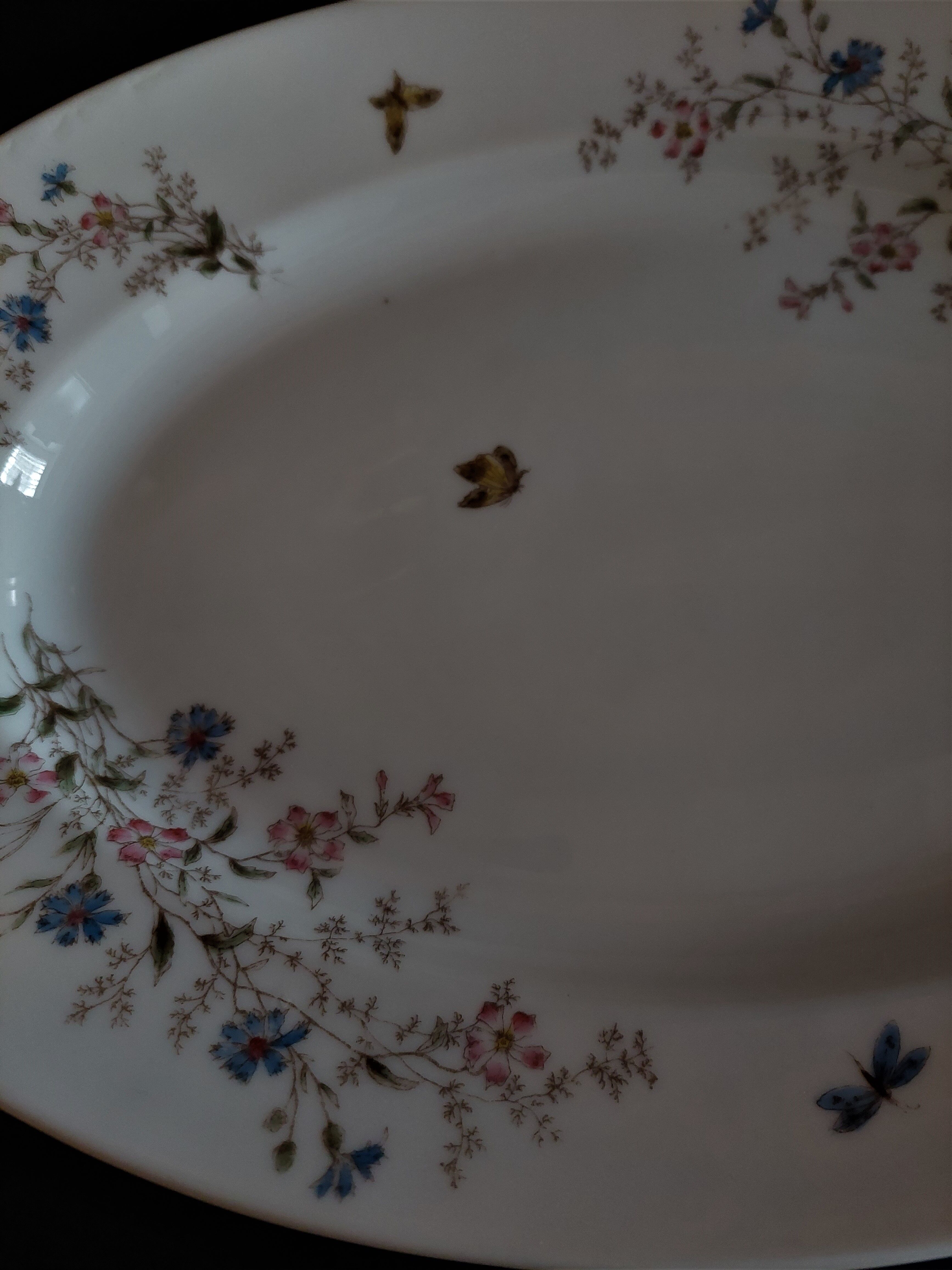 Limoges porcelain oval serving dish Haviland Morel CFH GDM 1900