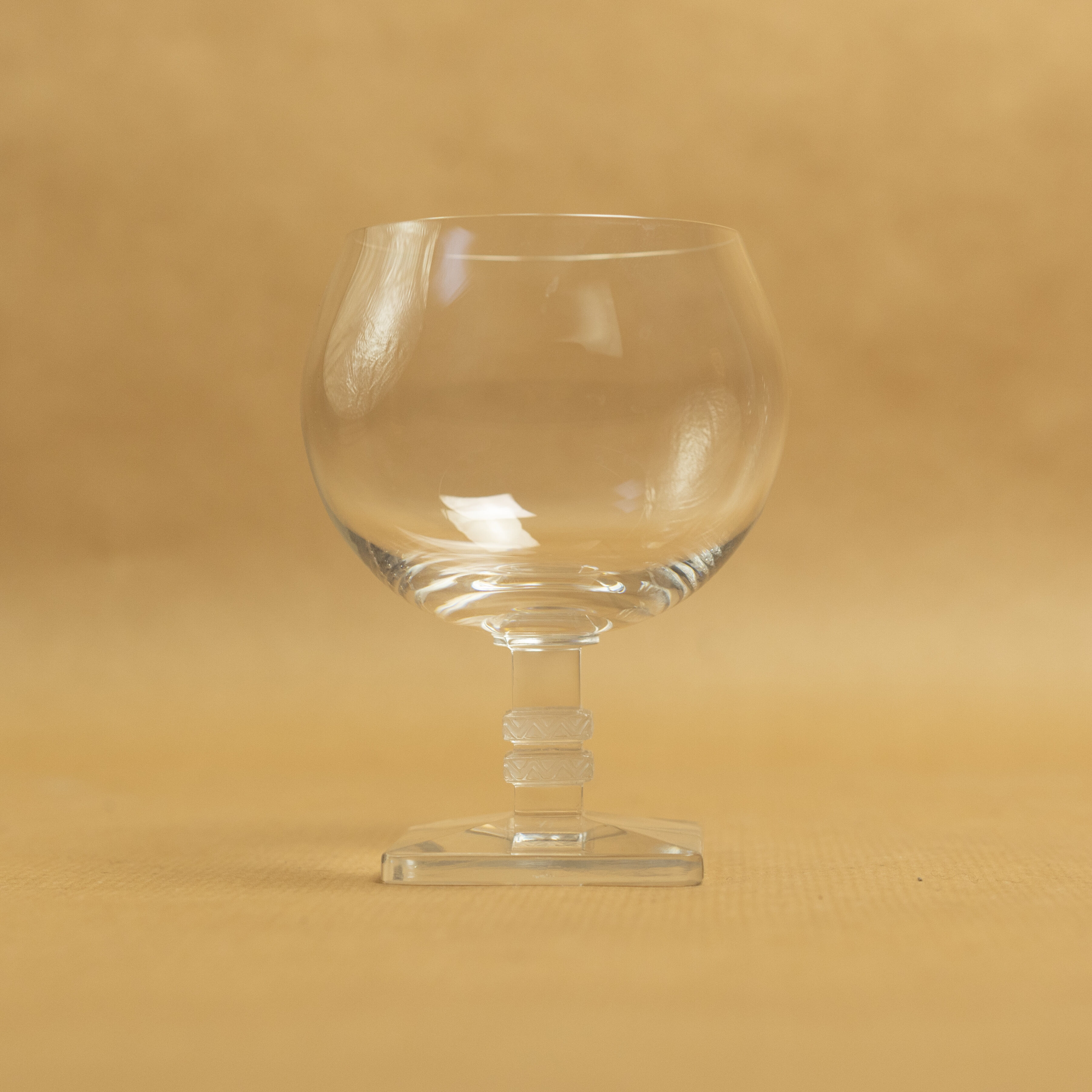 Lot 4 glasses with crystal foot Lalique Argos art deco 1930