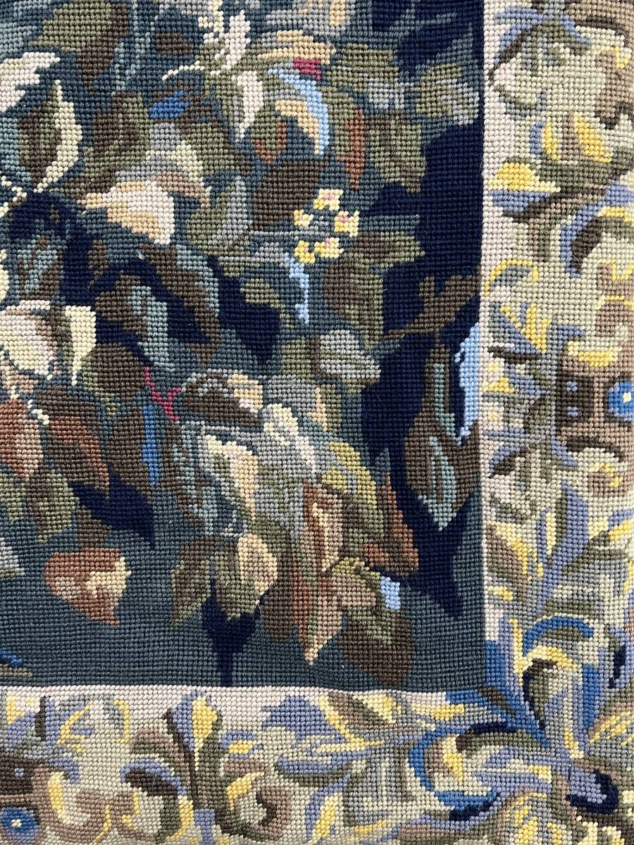 Wall tapestry with landscape and bird decoration, 20th century