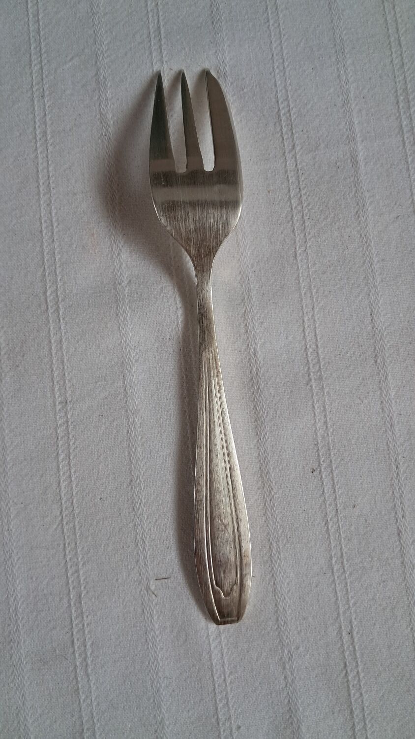 Cutlery set of 12 forks and silver-plated cake server