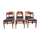 Set of 6 Scandinavian vintage teak chairs Gessef 1960