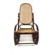 Beech rocking chair with caning, Fischel, Vienna, 1930