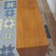 Low Scandinavian bookcase with 2 drawers and a side door – Denmark 1960
