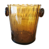 Seau à glace, verre ambré