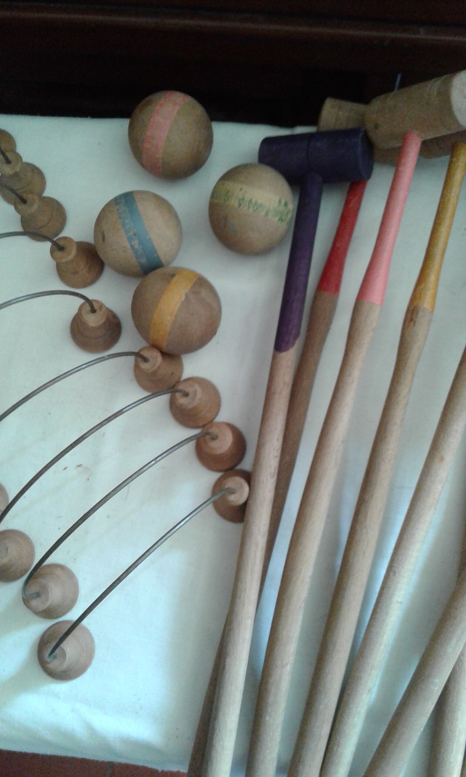 Old table croquet game