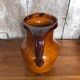 Old ST CLÉMENT vintage brown ceramic pitcher