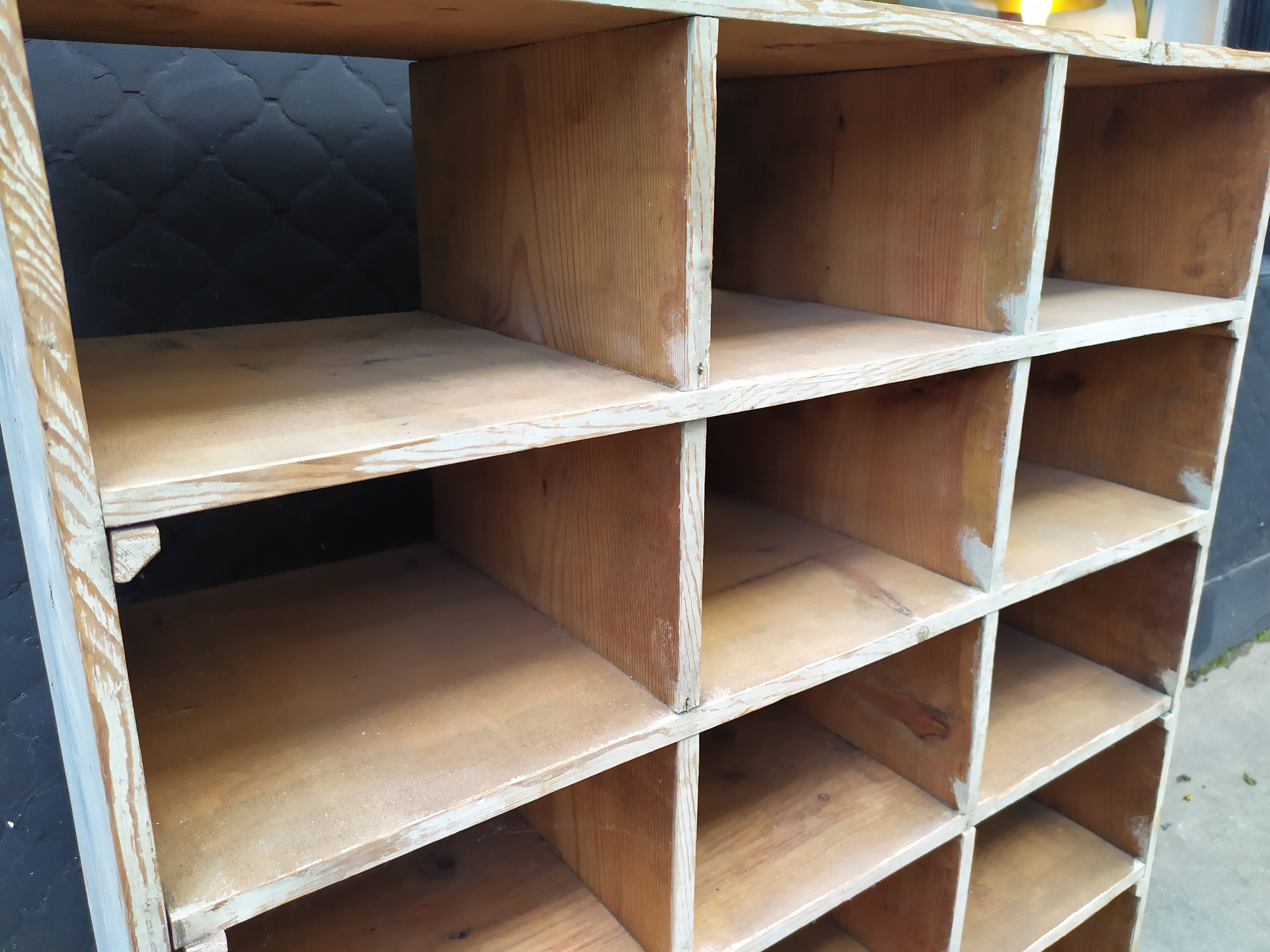 Wood-burning storage unit with an industrial locker