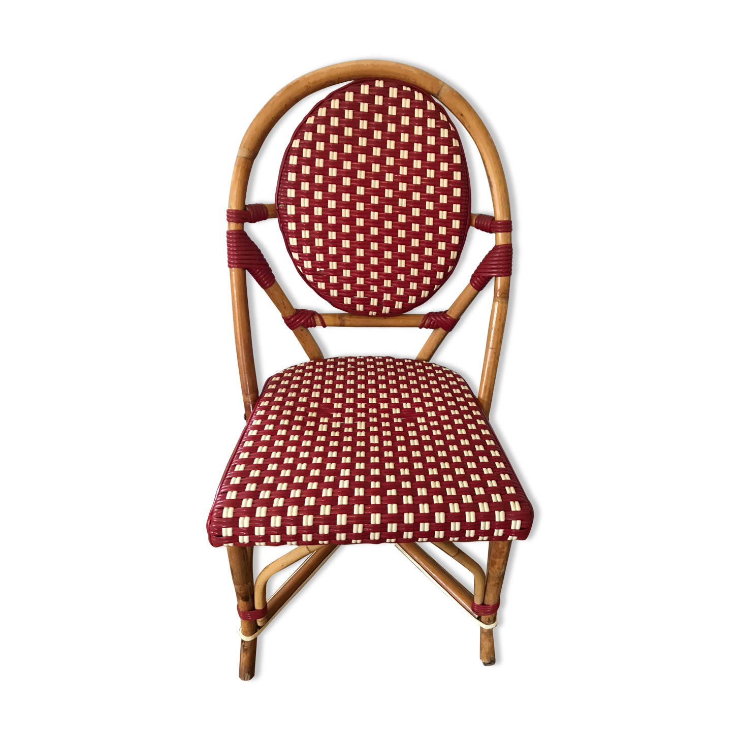 Rattan bistro chair and braiding
