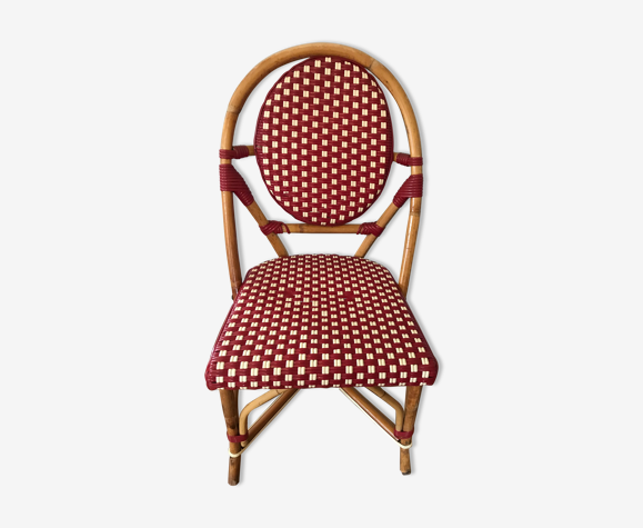 Chaise bistrot rotin et tressage