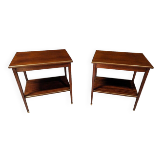 Pair Of Louis XVI Style Sofa Ends Or Bedside Tables In Mahogany