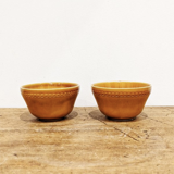 2 cups and saucers vintage '70 honey color
