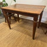 Antique solid wood bistro table