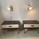 2 appliques murales industrielles aluminium design 1960