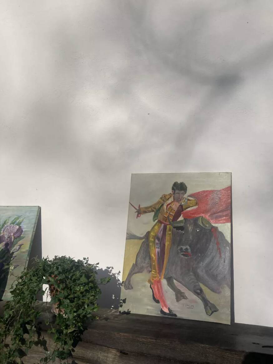 Regionalist painting oil on canvas