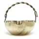 Basket sugar bowl, Art Nouveau, silver-plated brass, Norblin, Poland, early 20th century