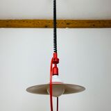 Suspension Rolly rises and falls space age 70s red