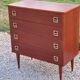 Vintage mahogany chest of drawers from the 60s conical feet 4 drawers