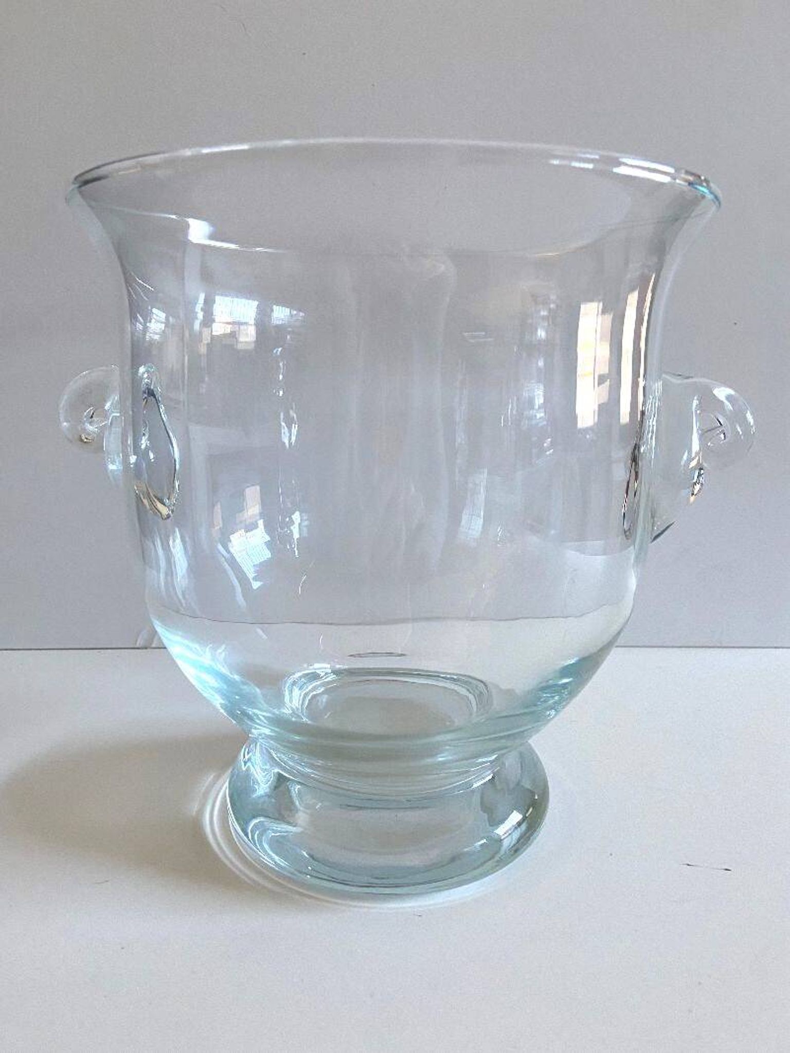 Gros Seau à Champagne ou Glace Rafraichissoir Vase Terrarium Verre Soufflé