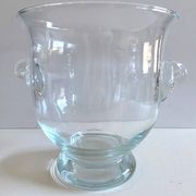 Gros Seau à Champagne ou Glace Rafraichissoir Vase Terrarium Verre Soufflé