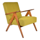 Fauteuil des années 60 Compas, restauré, moutard jaune