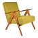Fauteuil des années 60 Compas, restauré, moutard jaune