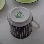 Coffee service for 6 from Vokstedt, Germany, 1950s, set of 17.