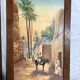 Pair of oils on orientalist canvas, 20th century