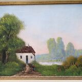 Oil painting on canvas signed