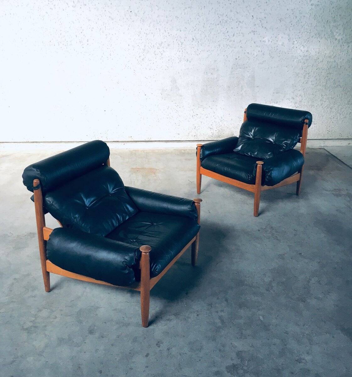 Scandinavian lounge chairs attributed to Eric Merthen for Ire Möbler, Sweden, 1960s, set of 2.