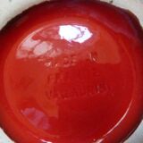 Vallauris enamelled ceramic trompe l'oeil jug with tomato and vegetable