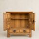 Solid oak buffet – Spanish brutalist style, 1960s