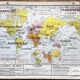 Old school map Vidal-Lablache 322, 1960 - World map, Out