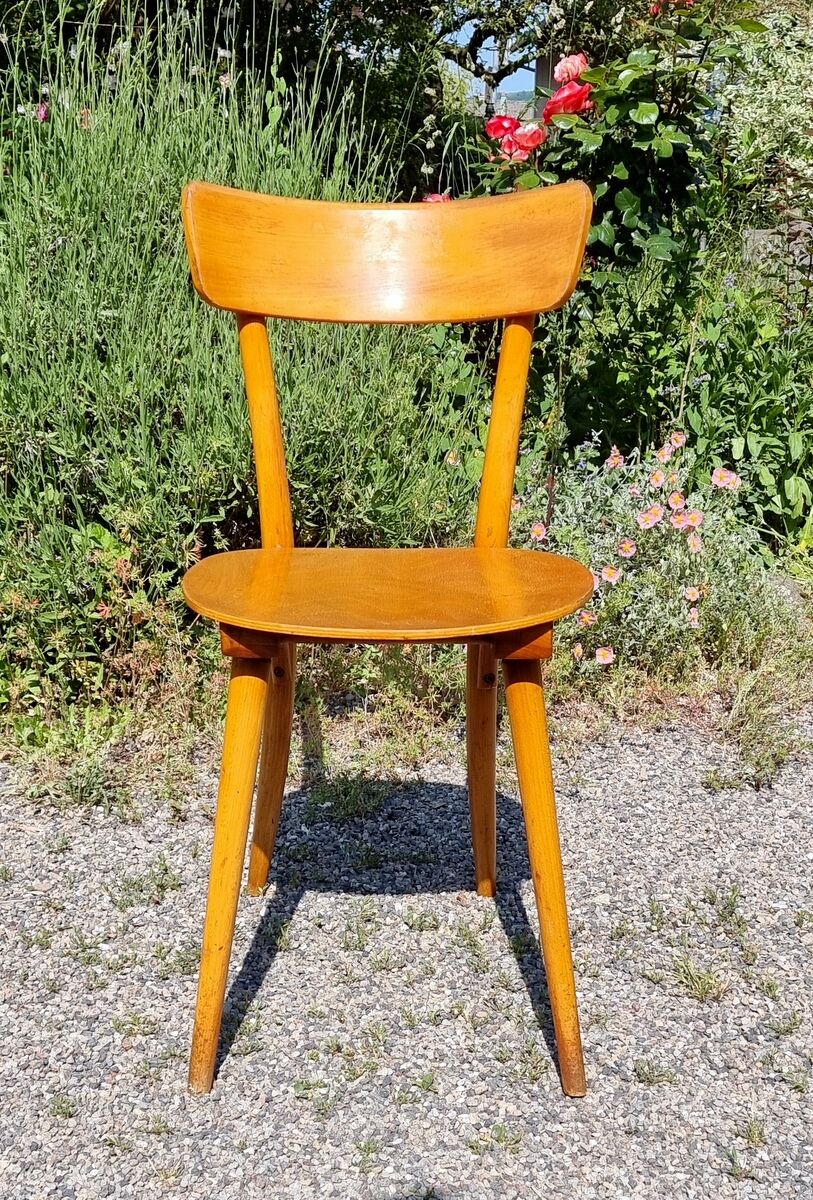 Chaise bistrot de Charmoille années 70