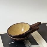 Set of ceres glazed ceramic ramekins, stoneware, france, 1960