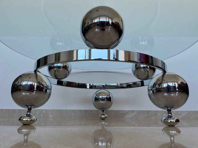 Table basse extraordinaire XL de l'ère spatiale, années 1970