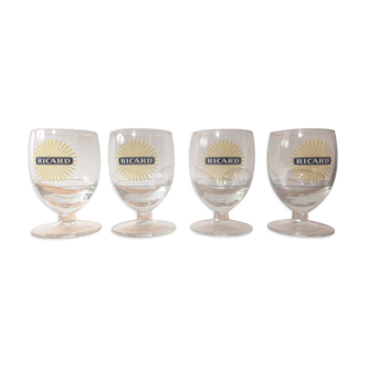 Set of 4 ricard glasses