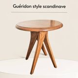 Solid oak side table – Scandinavian design from the 1950s